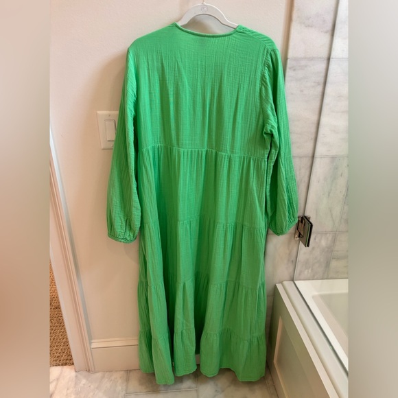 Universal Thread Vibrant Green Long Sleeve Maxi Dress - Picture 3 of 4